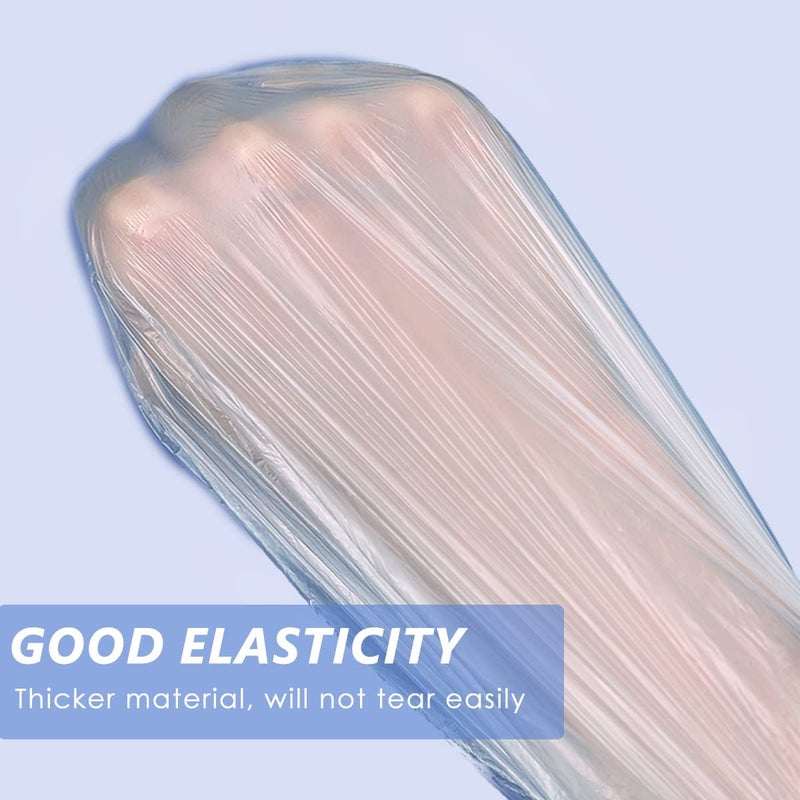 Aquior Shower Cap Disposable 30 PCS Bath Caps Large Thick Clear Waterproof Plastic Elastic Hair Bath Caps for Women Deep Conditioning Hair Care Hotel Travel Essentials Accessories Cleaning Supplies - Image 3